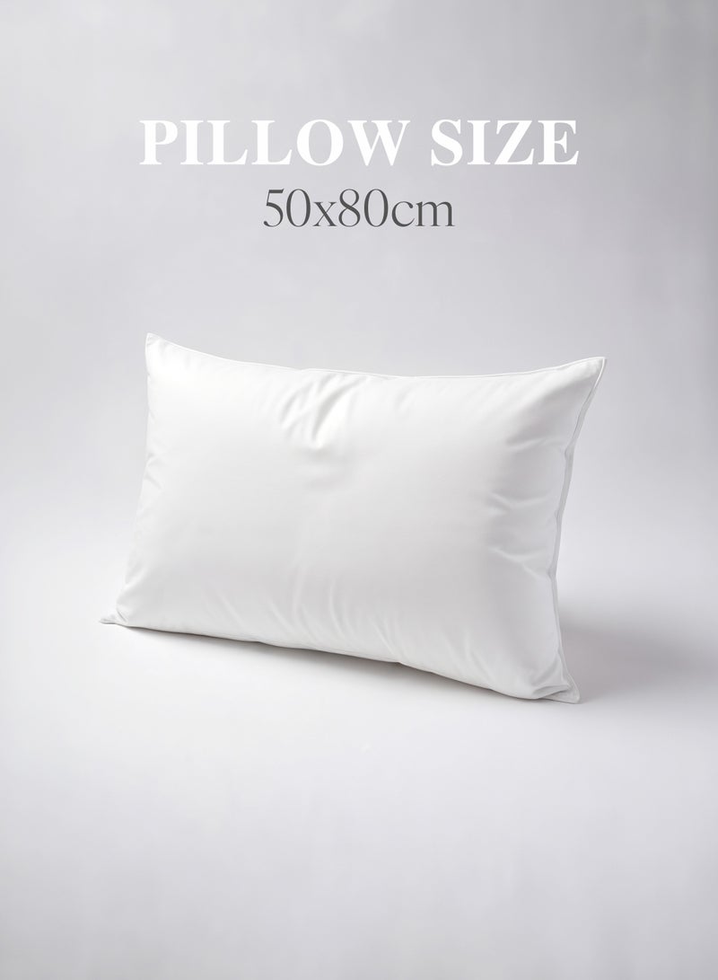 Twin Rest 2 Piece Set Piping Extra Soft Pillow Micro Fiber White 50x70cm