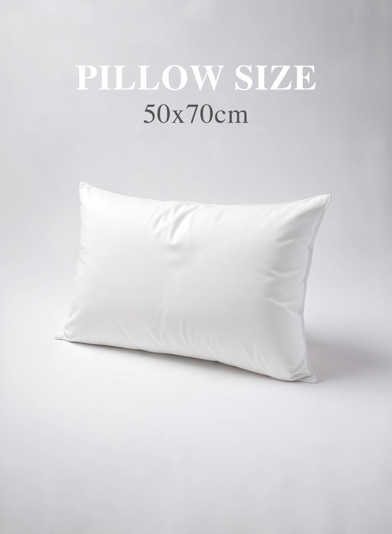Twin Rest 2 Piece Set Piping Extra Soft Pillow Micro Fiber White 50x70cm
