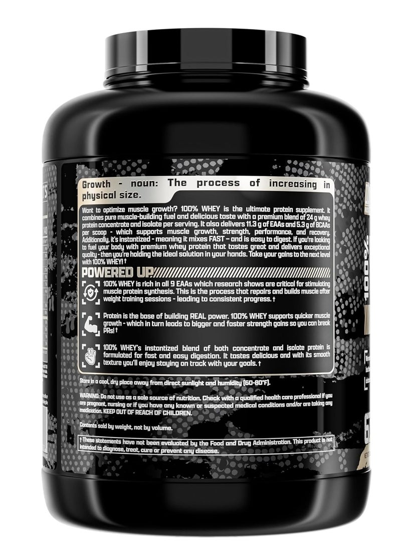 Whey Protein Powder  100% Whey Protein Supplement Chocolate 64 servings 5 Lbs 2265 g