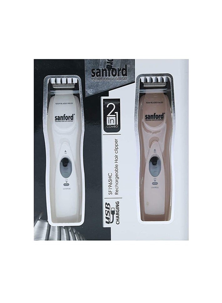 Rechargeable Hair Clipper Black/White/Brown