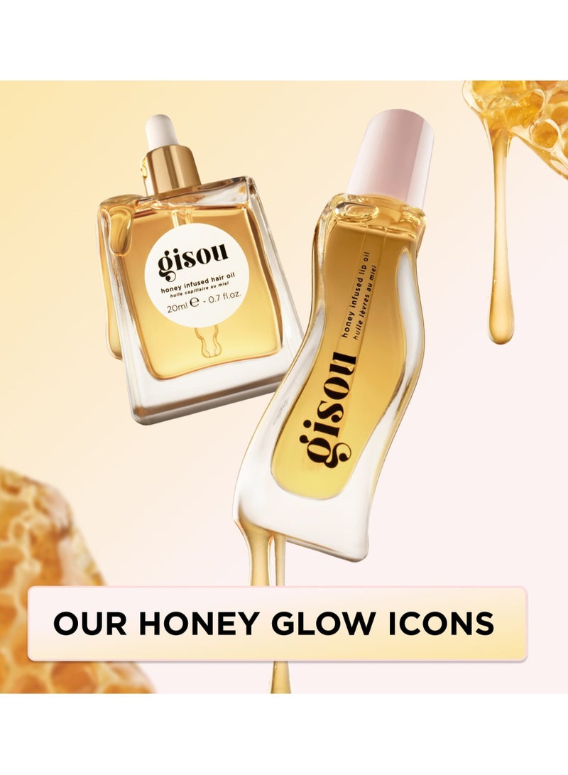 GISOU Honey Infused Lip Oil Nourishing Honey Lip Treatment for Hydration and Gloss  0.27 oz 8 mL