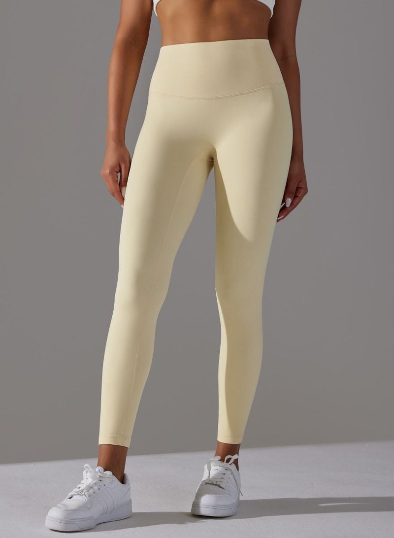 Yoga Tight Fitting Stretch Soft Pants Yellow