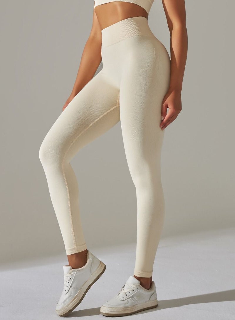 Yoga Tight Fitting Stretch Soft Pants White