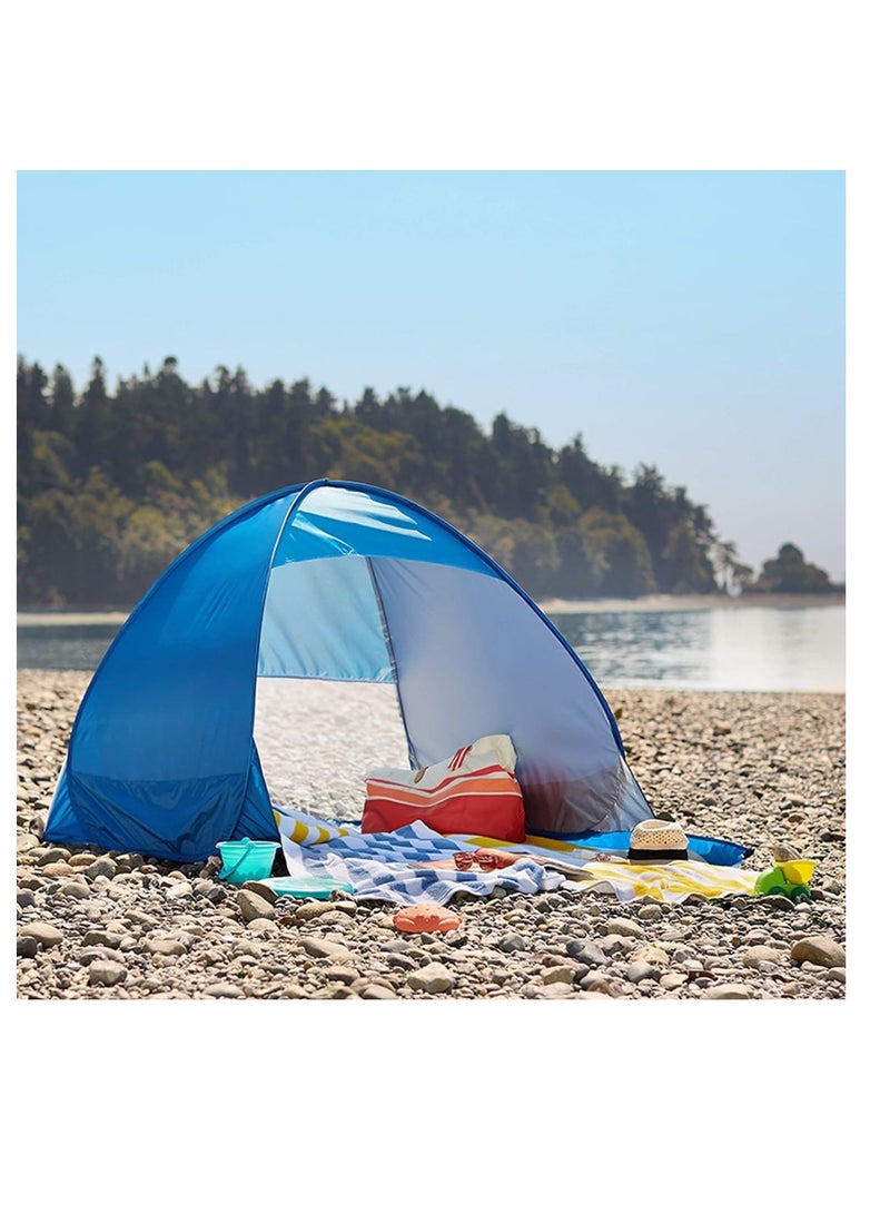 Beach Tent Compact and Portable Dome Camping Tent with UV Protection, Automatic Pop-up Design for Beach, Sturdy Construction, Ideal for Outdoor Sun Exposure, Accommodates Beach Activities