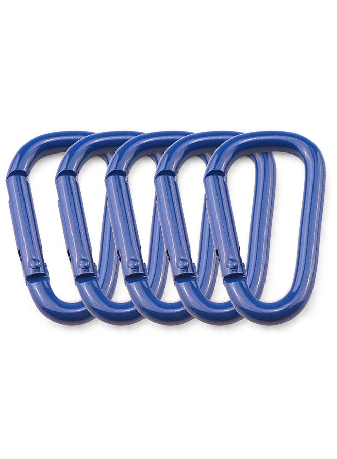 5pcs D Ring Shape Carabiner Aluminum Alloy Carabiners for Outdoor Camping Hiking Climbing