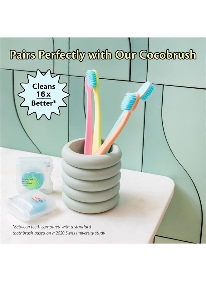 Woven Dental Floss, Dentist-Designed Oral Care, Coconut Scent, Waxed, Expanding, Kid-Friendly String Floss with Coconut Oil, 3 Spools (33 yd Each)