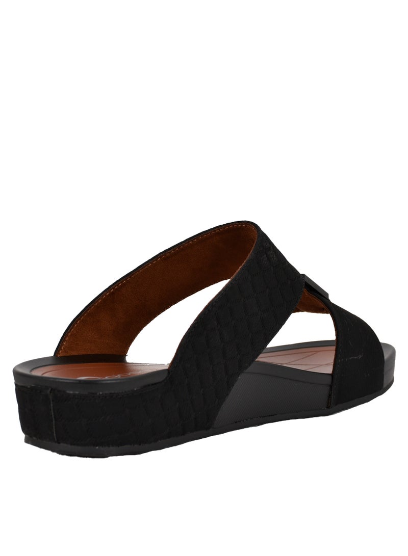 Mens  Dual Textured Strap Sandals