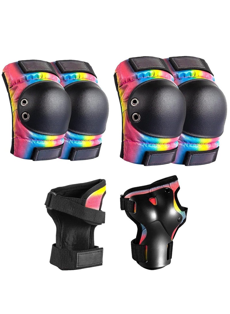 Knee Pad Elbow Pads Wrist Set, Sports Protective Gear Set Teens Adult Protection Equipment for Bicycle Skateboard Balance Bike Skiing Extreme Size: M
