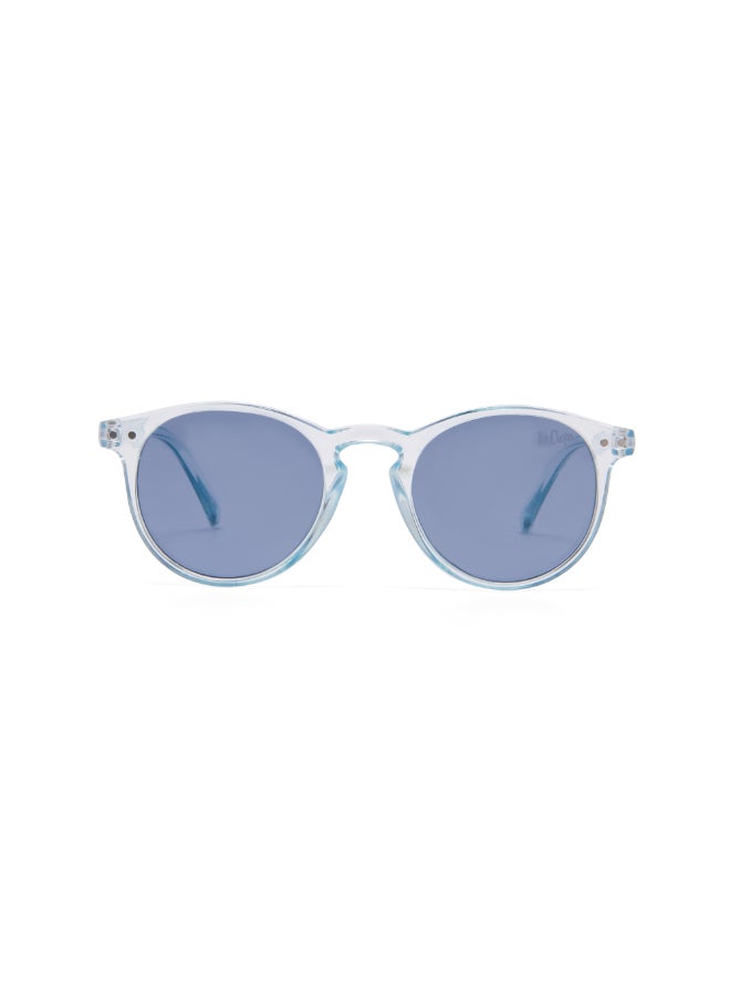 Polarized PC Blue with Round type, Round Shape
45-20-125 mm Size, 0.74MM POLARZIED Lens Material, Blue Frame Color