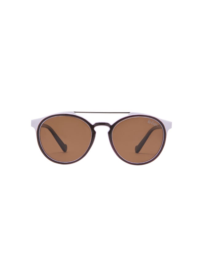 Polarized PC+METAL Brown with Round type, Round Shape
47-13-125 mm Size, 0.74MM POLARZIED Lens Material, Brown Frame Color