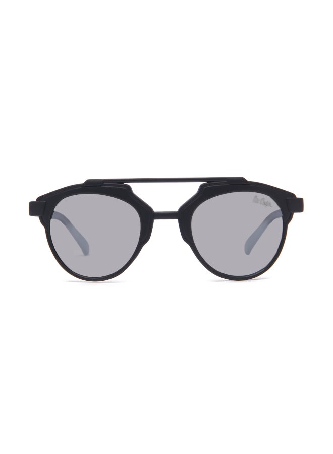 Polarized PC Silver Mirror with Fashion type, Round Shape
48-17-130 mm Size, 0.74MM POLARZIED Lens Material, Black Frame Color