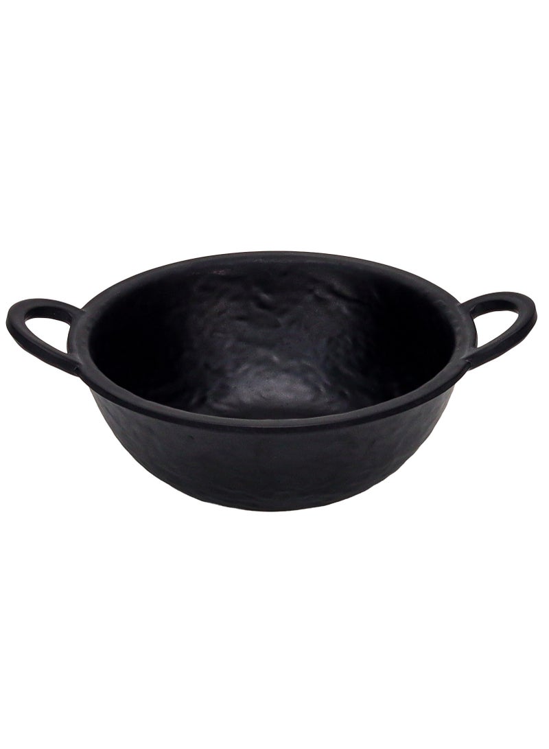 Melamine Deep Kadai Wok Fry Pan Round Shape with Handle on Both Side for Easy Grip and Cooking