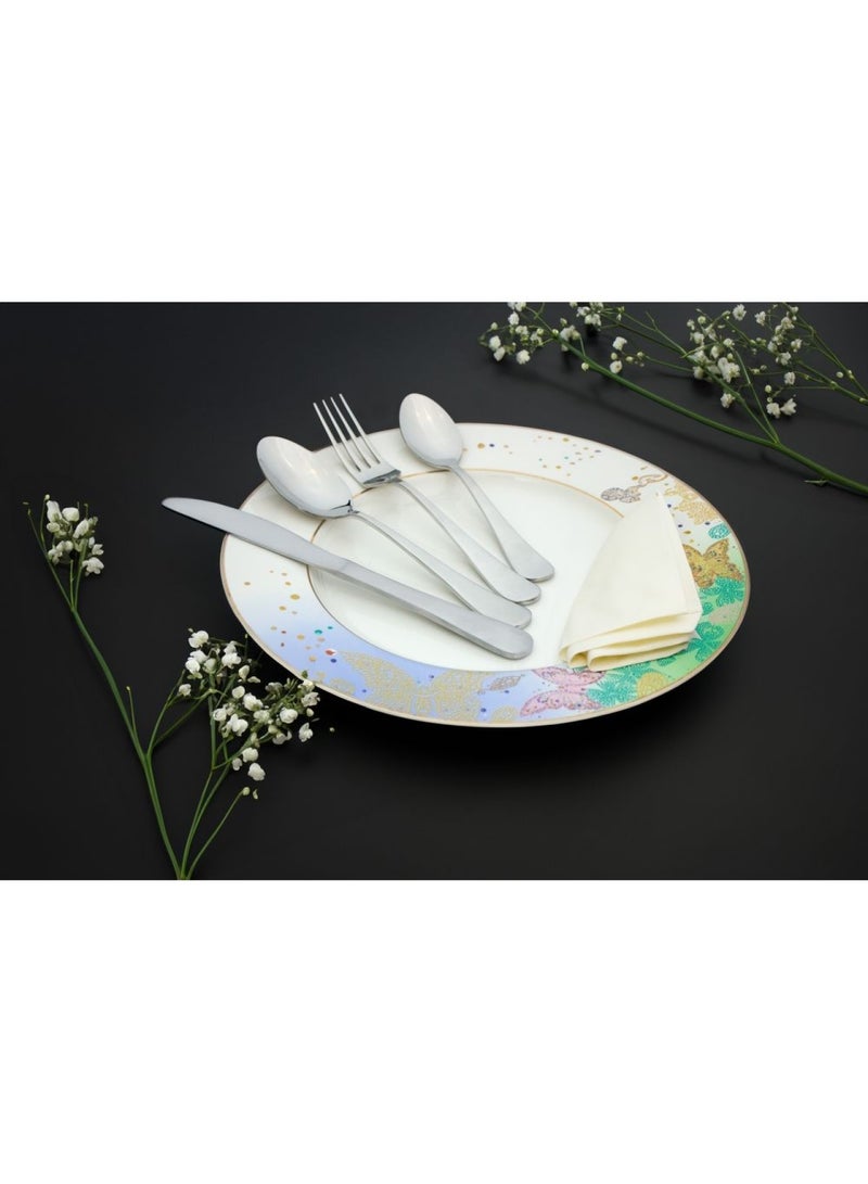 Rosmary 24-Piece Cutlery Set Silver -Serve 6