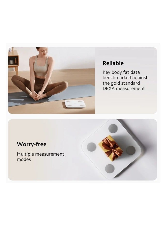 Xiaomi Body Composition Scale S400 | Bluetooth® Low Energy (BLE) 5.0 | Dual Frequency 50kHz/250kHz | 25 Health Indicators