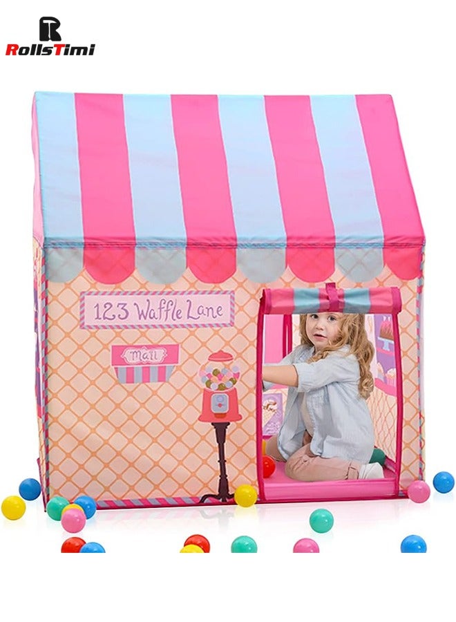 Girls Indoor Outdoor Play Tents Palace Tents Kids Ice Cream and Bakery Shop Playhouse