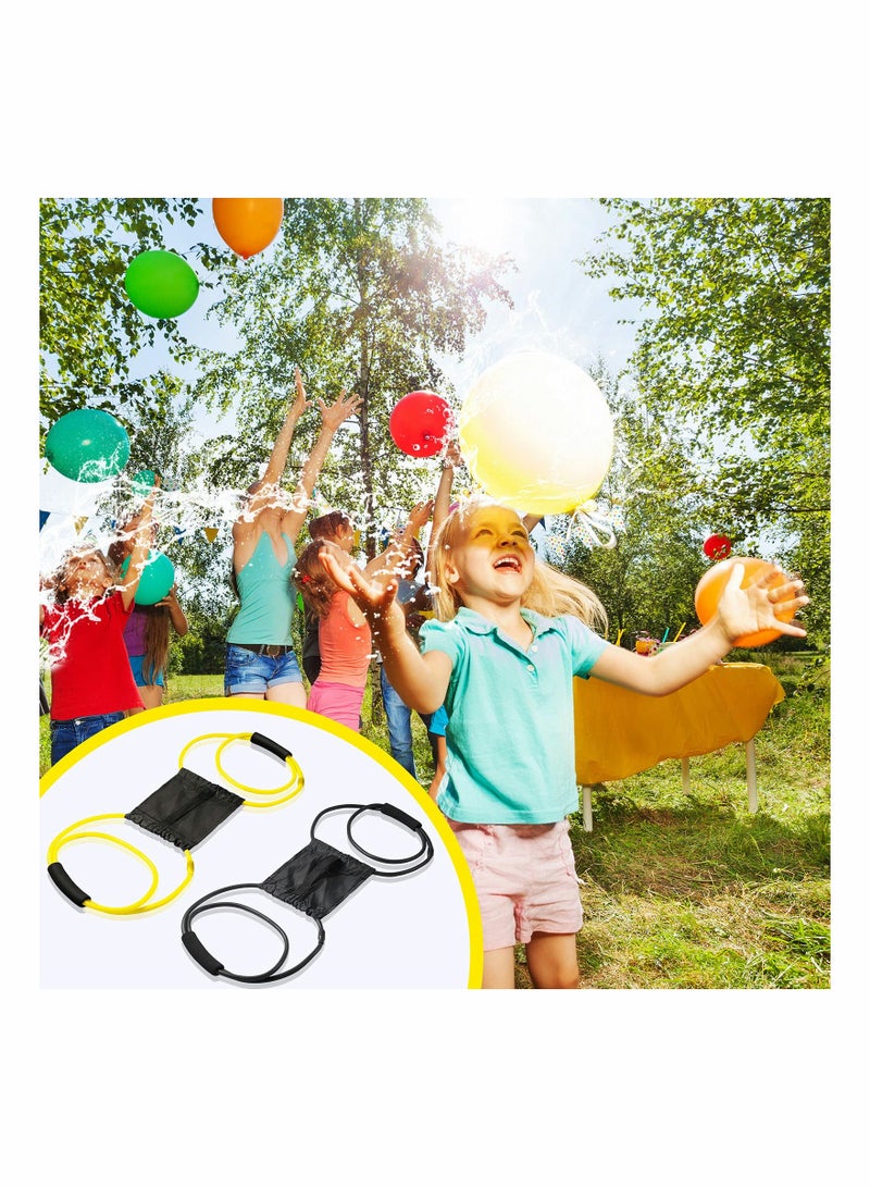 2 Pieces Water Balloon Launcher 500 Yard with 500 Balloons, 2-3 Person Balloon Giant Sling T-shirt Launcher