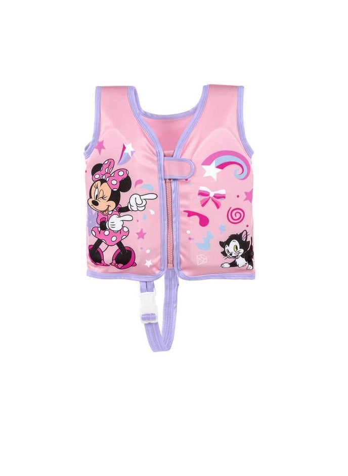 Minnie Swim Safe Jacket For Kids Aged 3-6 Years, Confortable Textile And Foam Padding, Adjustable Straps And Buckles Clip Closure. 51Cm S/M