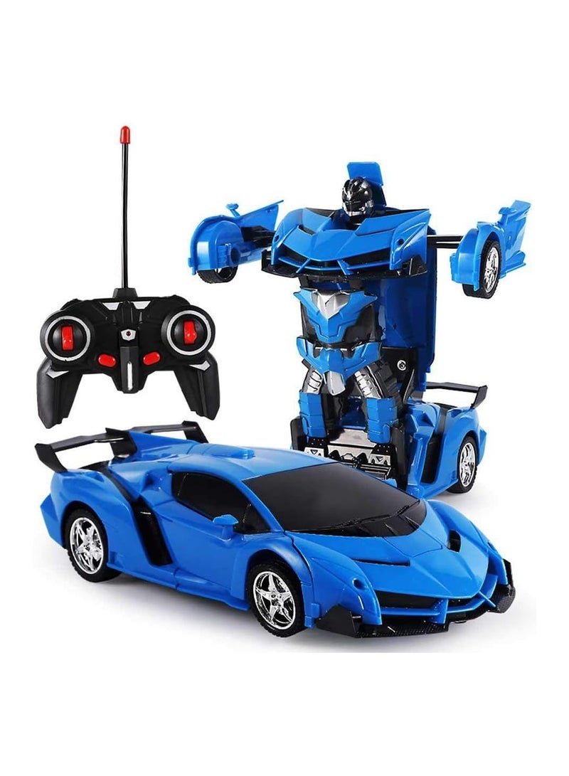 Remote Control Car Transform Robot RC Car with 40MHz Version Remote And One Button Transforming 360 Degree Rotation Drifting Ideal Car Scale and Birthday Gift Toy