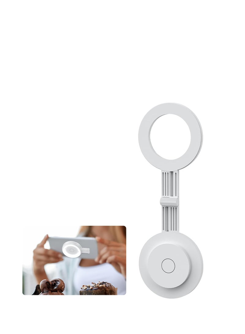 Magnetic Led Phone Ring Light, Portable Selfie Fill Light for iPhone with 6 Lighting Modes, LED Selfie Ring Light for Video Recording/Selfies/TikTok/Vlog Live Streaming, White