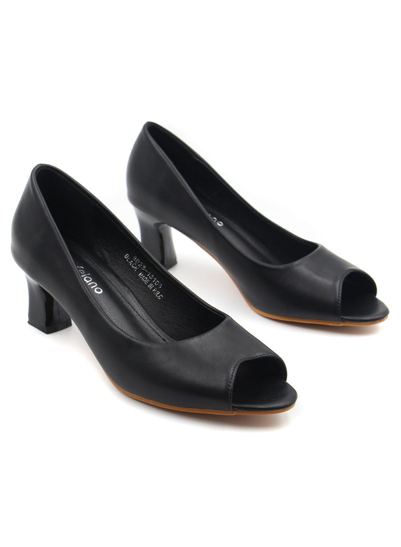 Women's Low Heels Pumps Office Shoes, Pointed Toe, Comfortable, Casual Slip-On Heels for Girls and Ladies