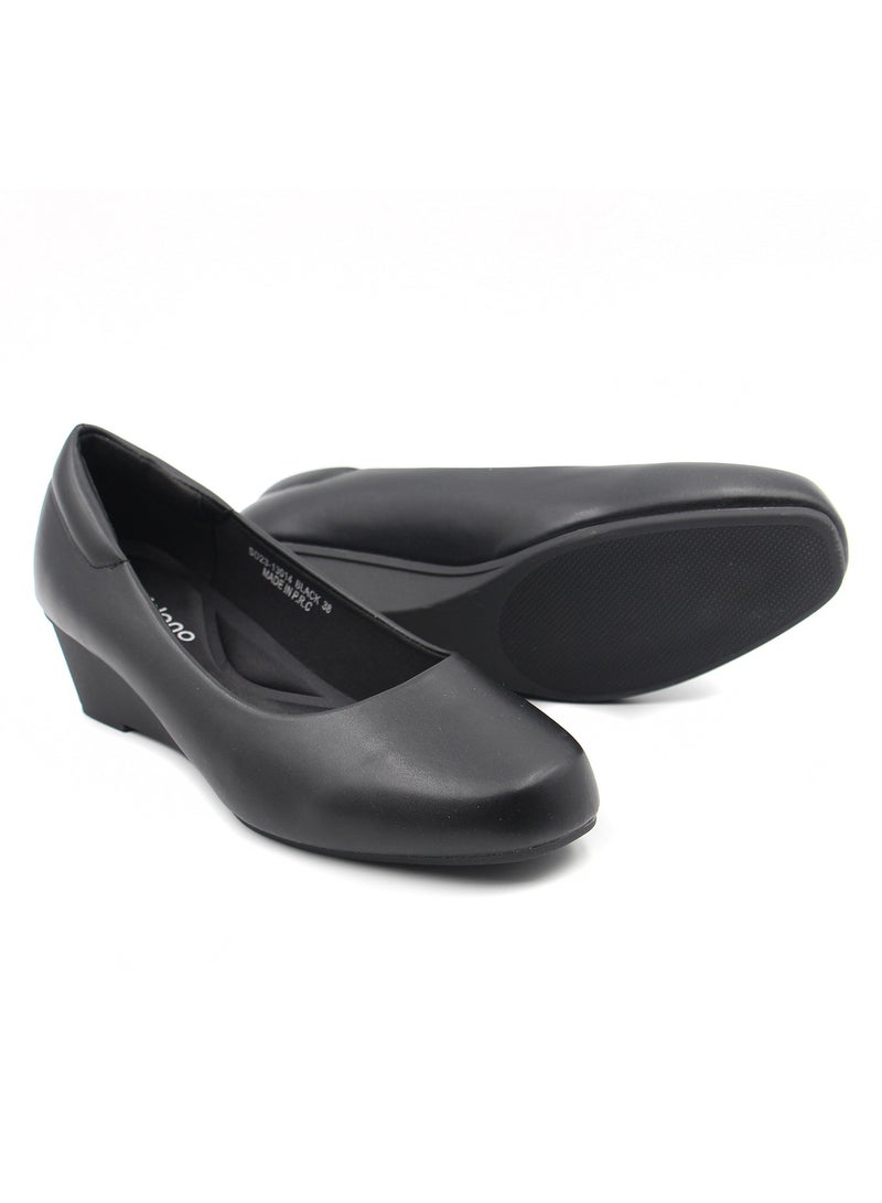 Women's Low Heels Pumps Office Shoes, Pointed Toe, Comfortable, Casual Slip-On Heels for Girls and Ladies