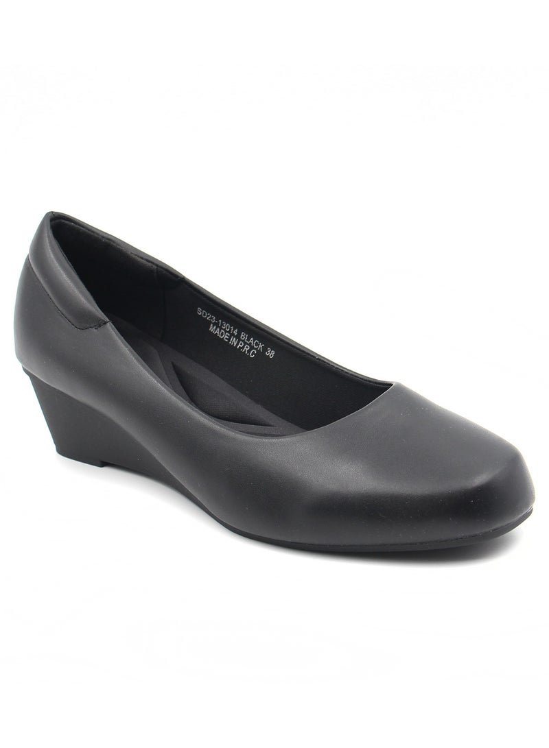 Women's Low Heels Pumps Office Shoes, Pointed Toe, Comfortable, Casual Slip-On Heels for Girls and Ladies