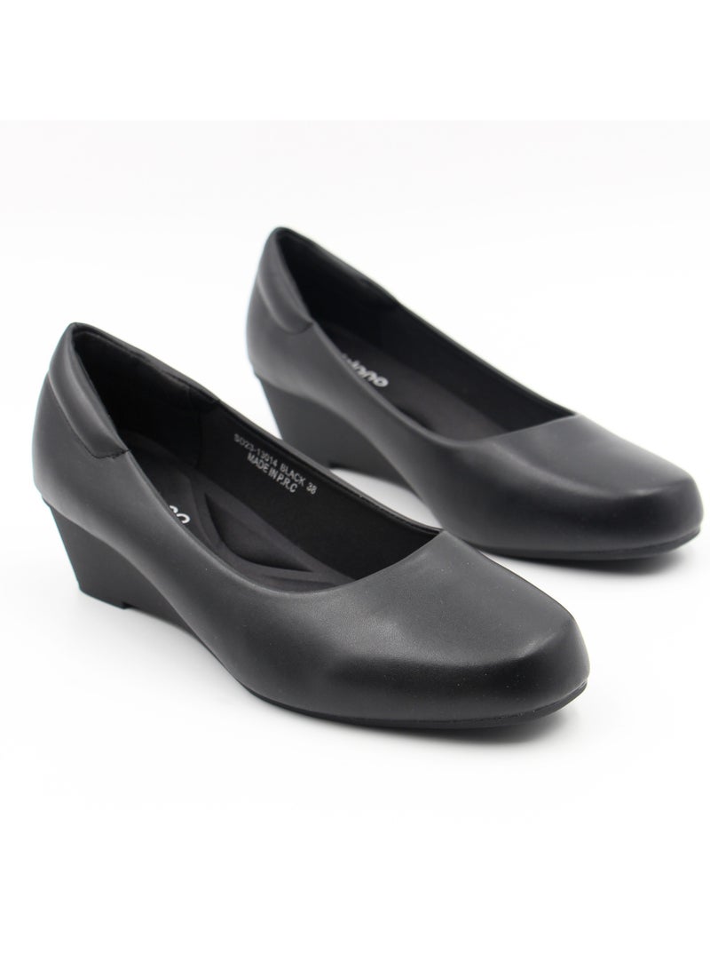 Women's Low Heels Pumps Office Shoes, Pointed Toe, Comfortable, Casual Slip-On Heels for Girls and Ladies