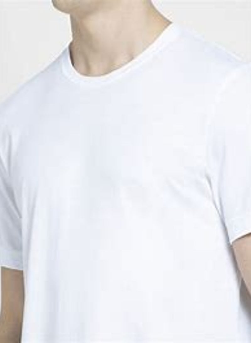 Men's white Undershirt Cotton Stretch Crew Neck T-Shirt - pack of 6