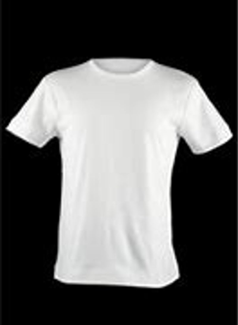 Men's white Undershirt Cotton Stretch Crew Neck T-Shirt - pack of 6