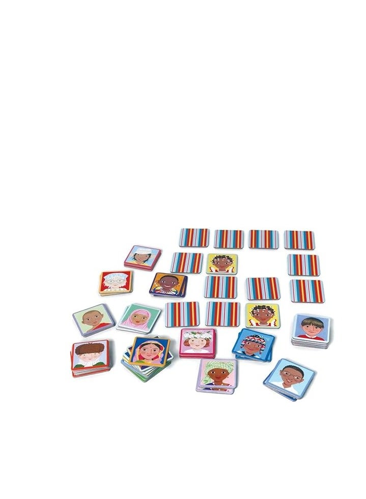 eeBoo: I Never Forget a Face, Memory & Matching Game, Developmental and Educational, 24 Pairs to Match, Single or Multiplayer Function, for Ages 3 and up