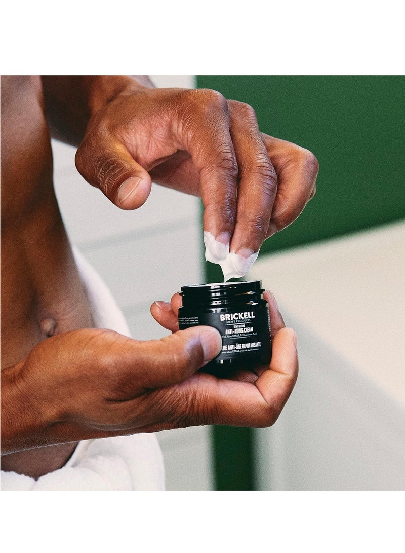 Brickell Men's Revitalizing Anti-Aging Cream For Men, Natural and Organic Anti Wrinkle Night Face Cream To Reduce Fine Lines and Wrinkles, 2 Ounce, Unscented