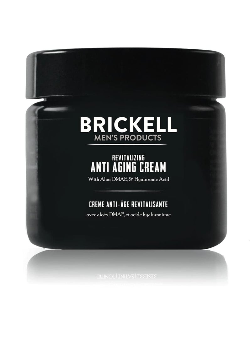 Brickell Men's Revitalizing Anti-Aging Cream For Men, Natural and Organic Anti Wrinkle Night Face Cream To Reduce Fine Lines and Wrinkles, 2 Ounce, Unscented