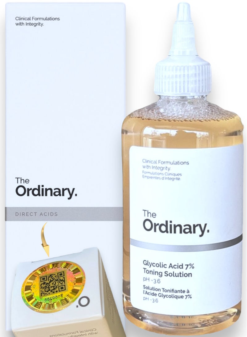 Glycolic Acid the ordinary 7 Percent Toning Solution Clear 240ml
