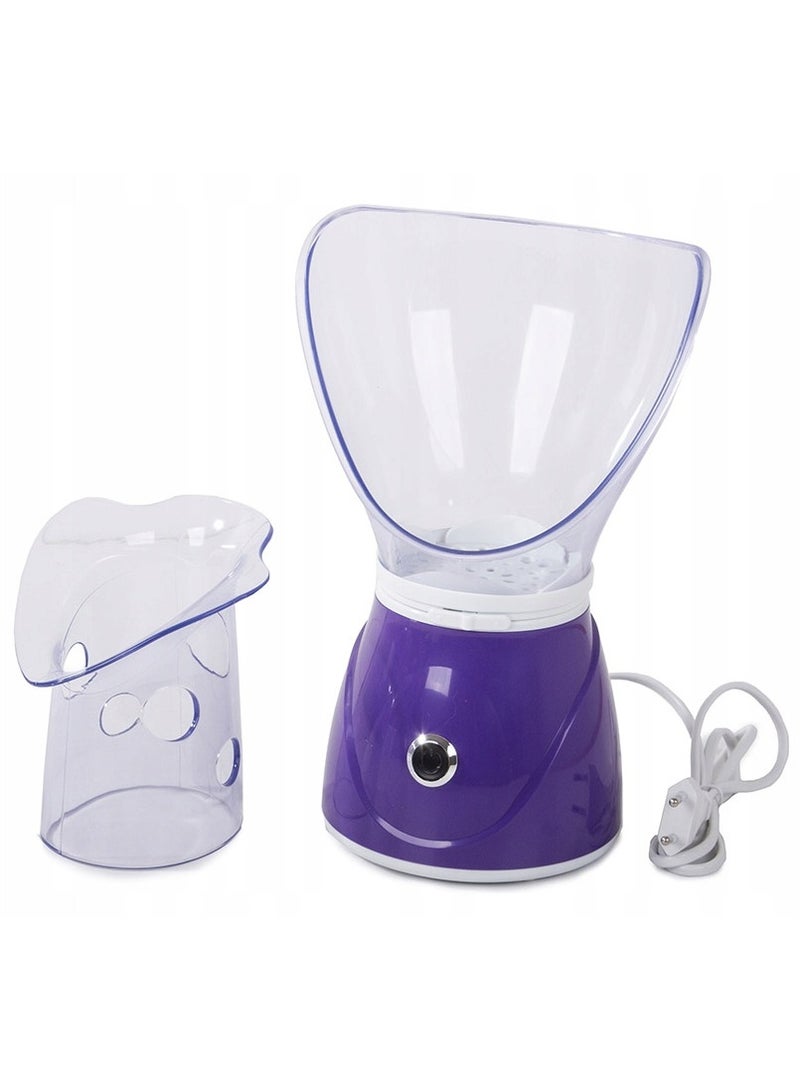 OSENJIE Facial Steam 1 touch, Sauna Inhaler Cosmetic Hydration-White/Purple