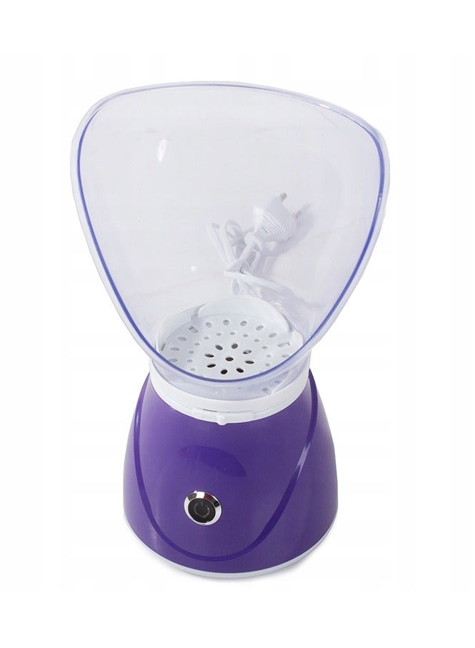 OSENJIE Facial Steam 1 touch, Sauna Inhaler Cosmetic Hydration-White/Purple