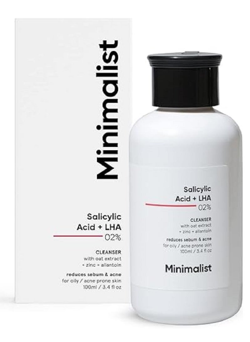Minimalist 2% Salicylic Acid Face Wash for Oily, Acne Prone Skin (100 ml)