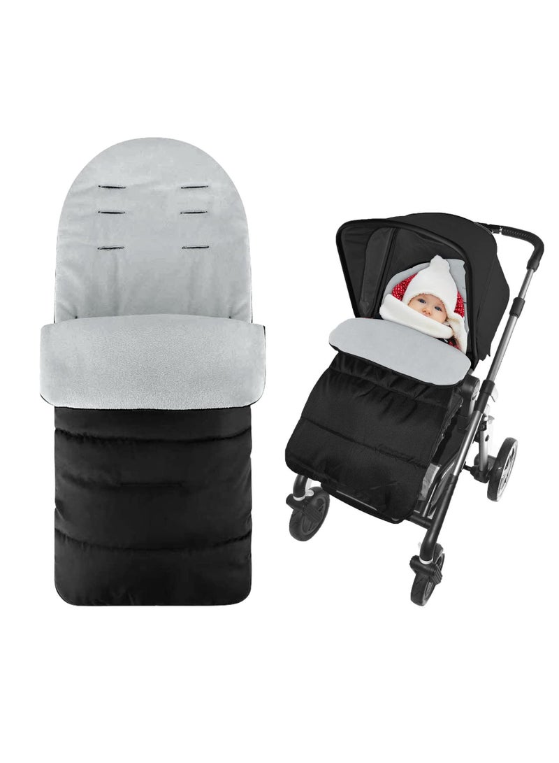 Pushchair Pram Footmuffs, Universal Baby Sleeping Bag, Winter Warm Cosy Toes for Pushchair, Pram, Stroller and Buggy, Winter Outdoor Stroller Sleeping Bag, Extra Long for Baby and Toddler