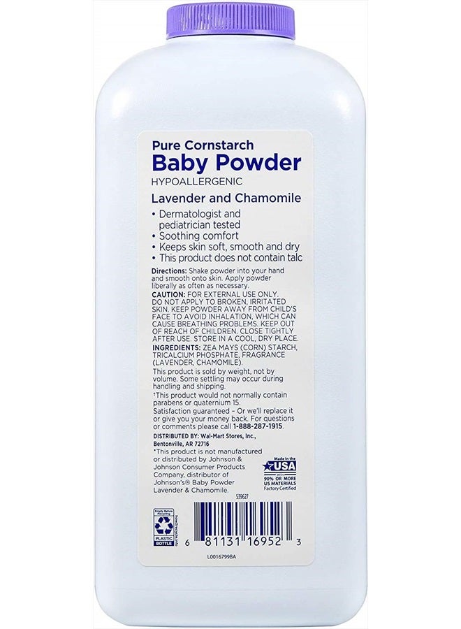 Pure Cornstarch Baby Powder with Lavender and Chamomile (2 Pack)