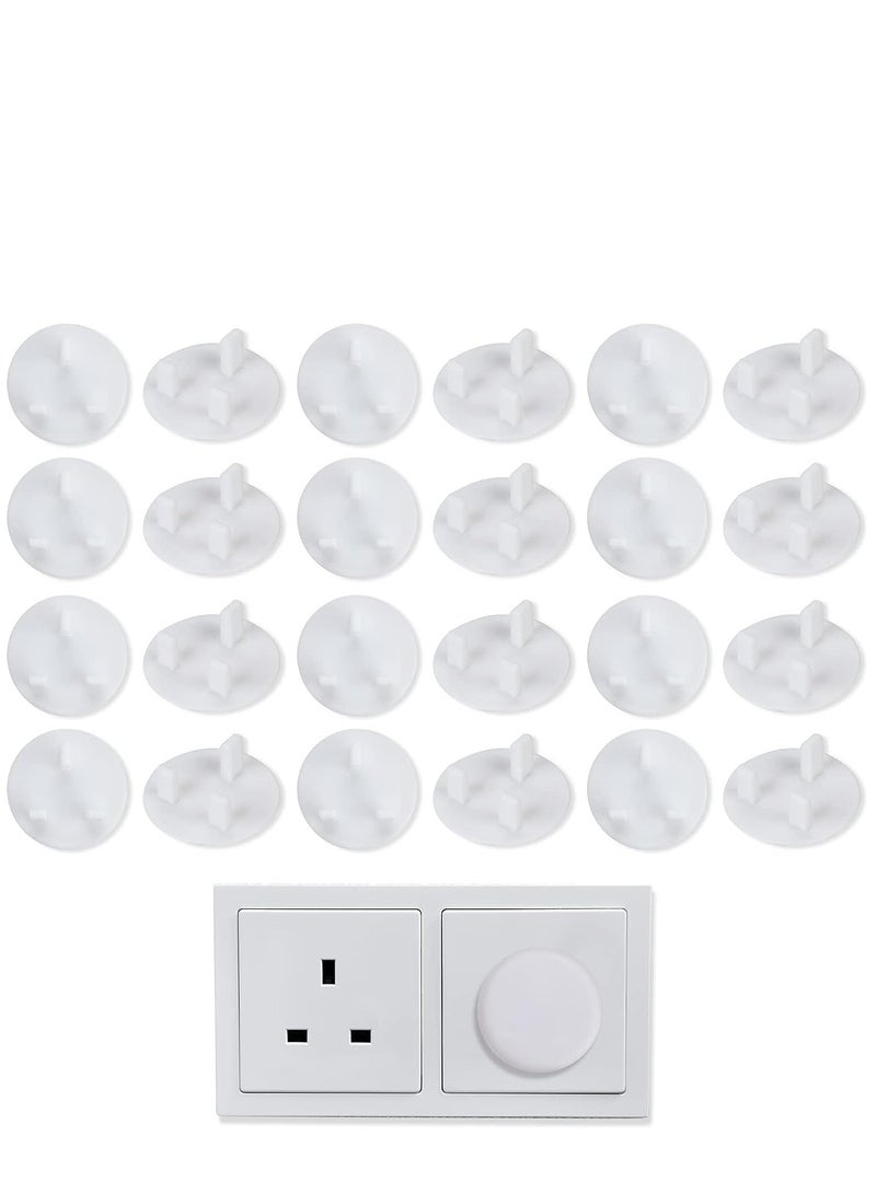 30pcs Plug Socket Covers, White Safety Plastic Outlet Covers Protector Baby Secutity Shock Prevention Ideal for Children Safety at Home and School&Easy Install
