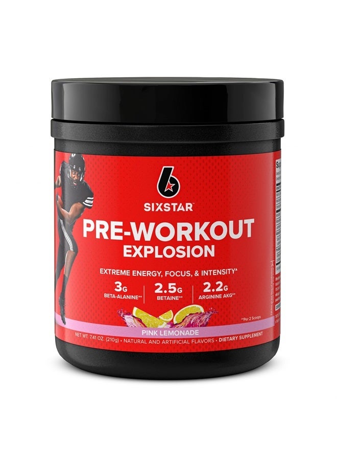 Pre Workout PreWorkout Explosion | Pre Workout Powder for Men & Women | PreWorkout Energy Powder Drink Mix | Sports Nutrition Pre-Workout Products | Pink Lemonade (30 Servings)