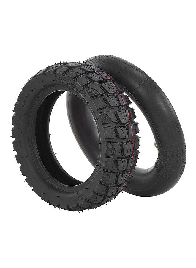255x80 10 Inch Rubber Off-road Outer Tire and Inner Tube Off-road Compatible for Kugoo M4 Electric Scooter