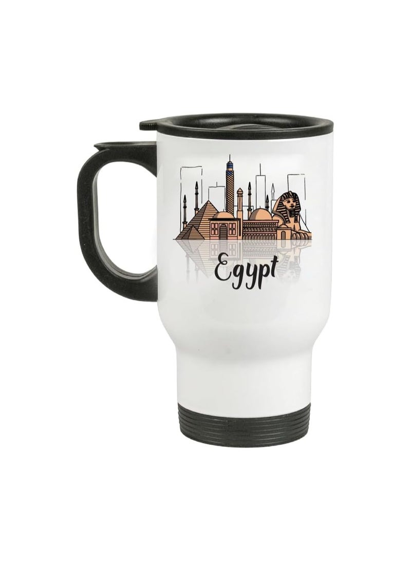 Egypt Skyline Travel Mug - Celebrate Egypt's National Day with this Skyline Travel Mug - Perfect for Egypt Independence Day - Gift for Any Egyptian
