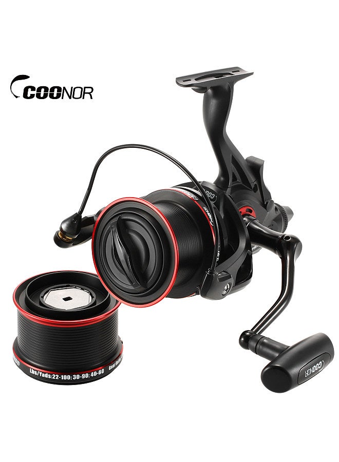 Fishing Reel with Double Line Cup 12+1BB Gear Ratio 4.6:1 Anti-Explosion Line Design and Powerful Casting Force Double Unloading Force Carp Reel