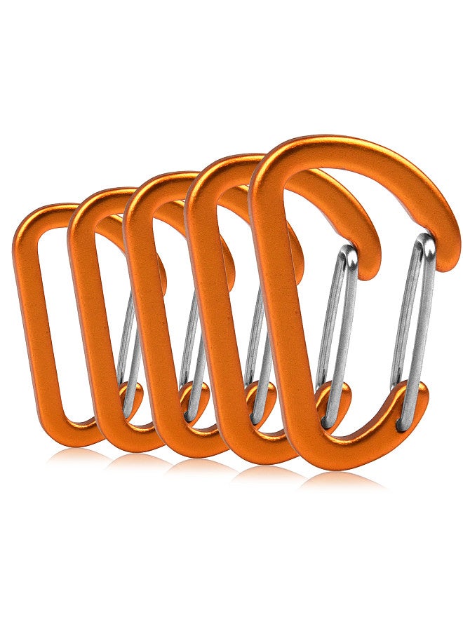 Small Carabiner Clip Lightweight Aluminum Alloy D-shaped Small Hook for Outdoo Backpacks Key Rings Chains Ropes Water Bottles Spring Snap Hook