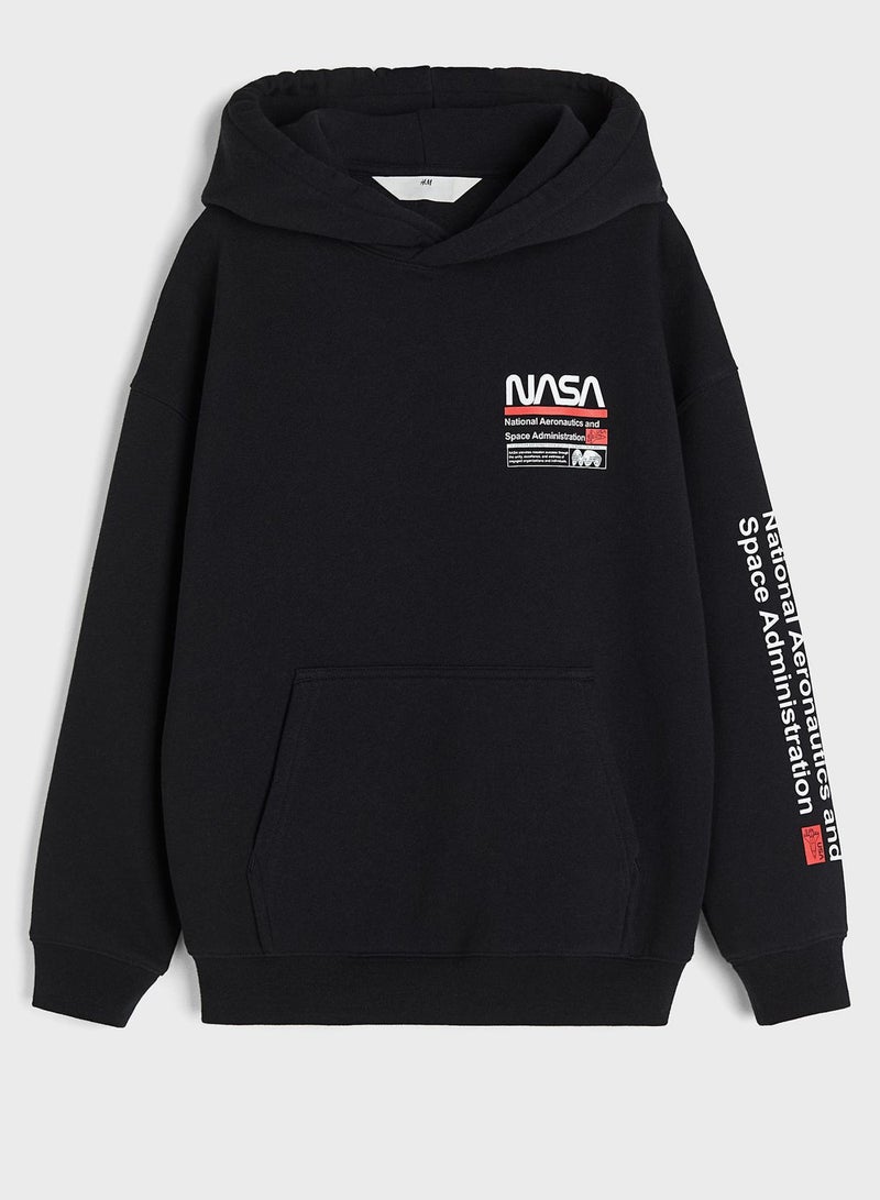 Youth Graphic Print Hoodie