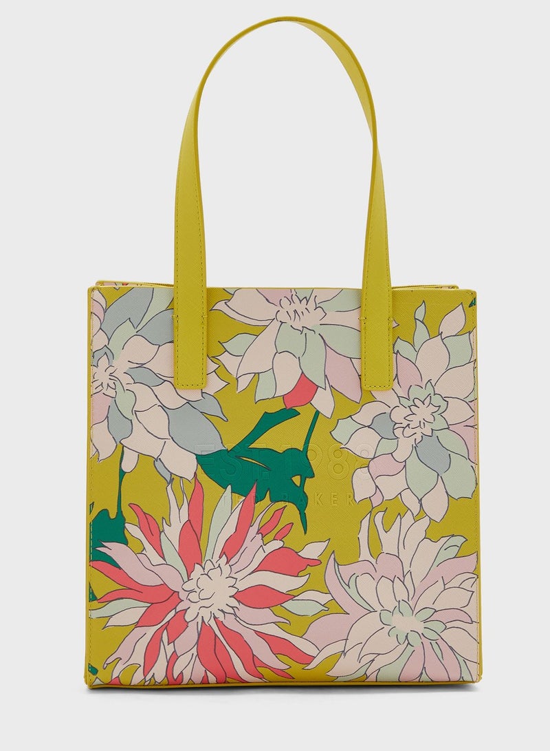 Flowcon Floral Printed Small Icon Tote Bag