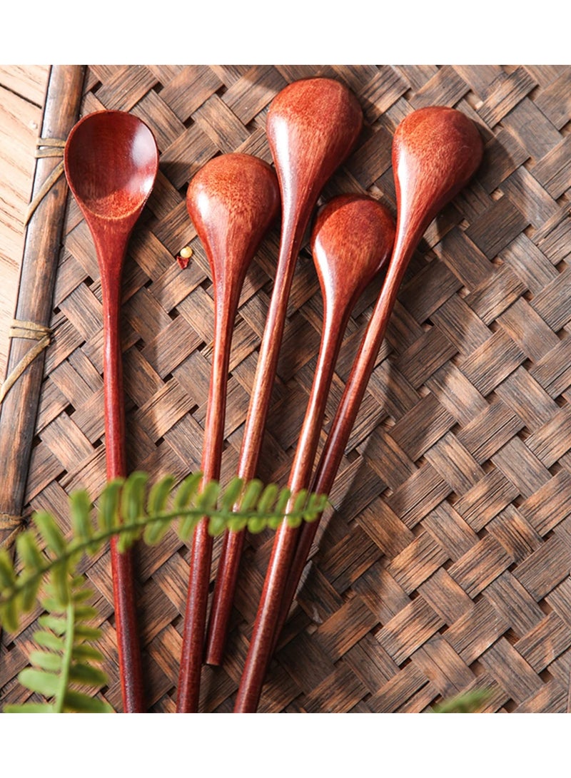 Wooden Spoons Coffee Spoons Teaspoons Handmade Wood Tasting Spoon Iced Tea Spoons Mini Stirring Spoon Espresso Mixing Spoon Teaspoon Dessert Honey Spoons Table Spoon