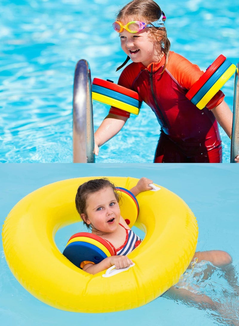 Kids Arm Float Discs, 6PCS Arm Float Discs Swim Arm Bands EVA Foam Float Discs Swimming Float Aid Discs