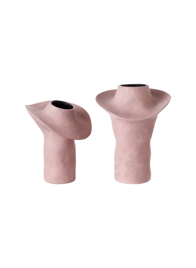 Zenith Ceramic Vase Rose 27.5 x 27.5 x 35 Cm