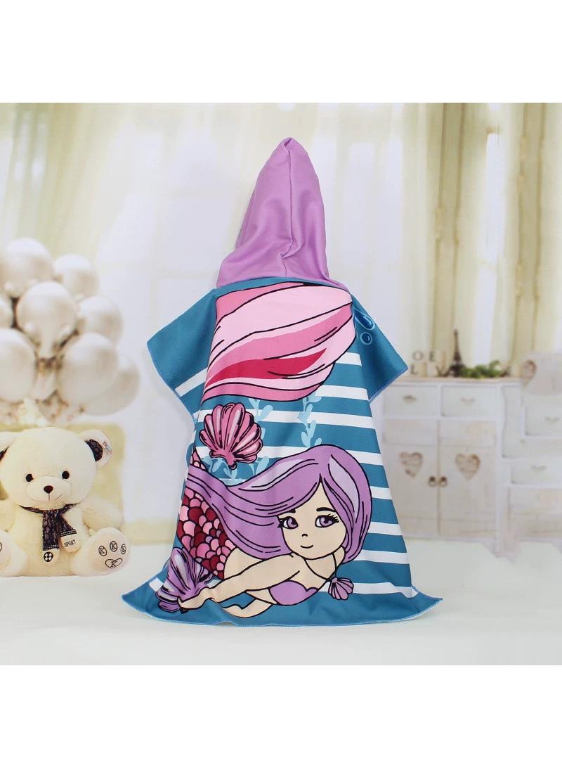 70*150cm Printed Quick Drying Hooded Soft Bath Towel
